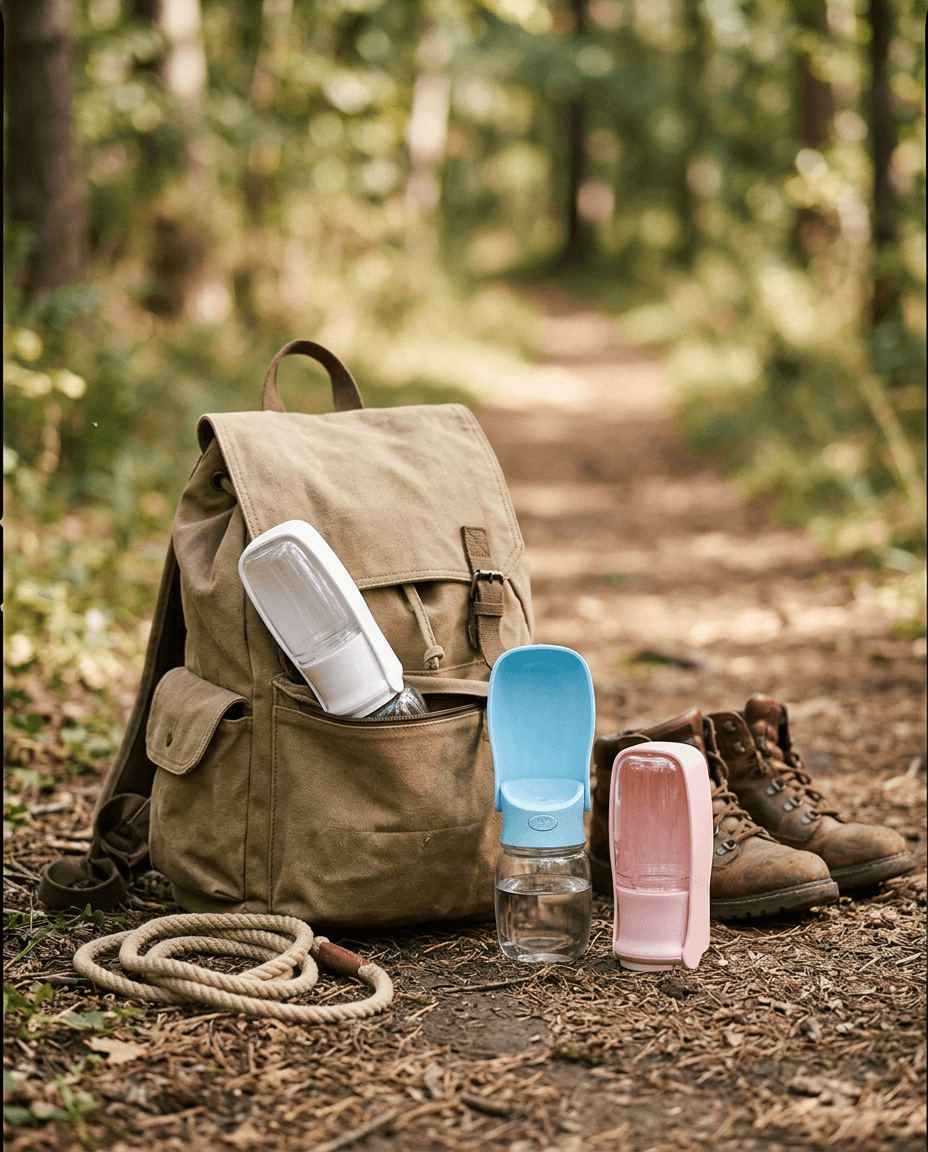 Gourde d'Eau Pliable pour Chien | Distributeur Portable pour Balade