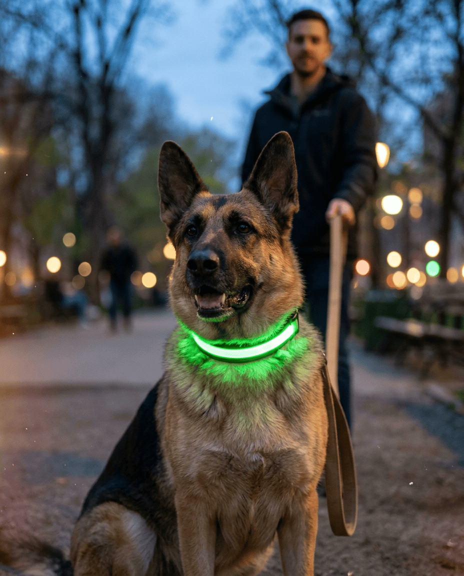 Collier LED USB Rechargeable pour Chien | Sécurité et Visibilité Nocturne