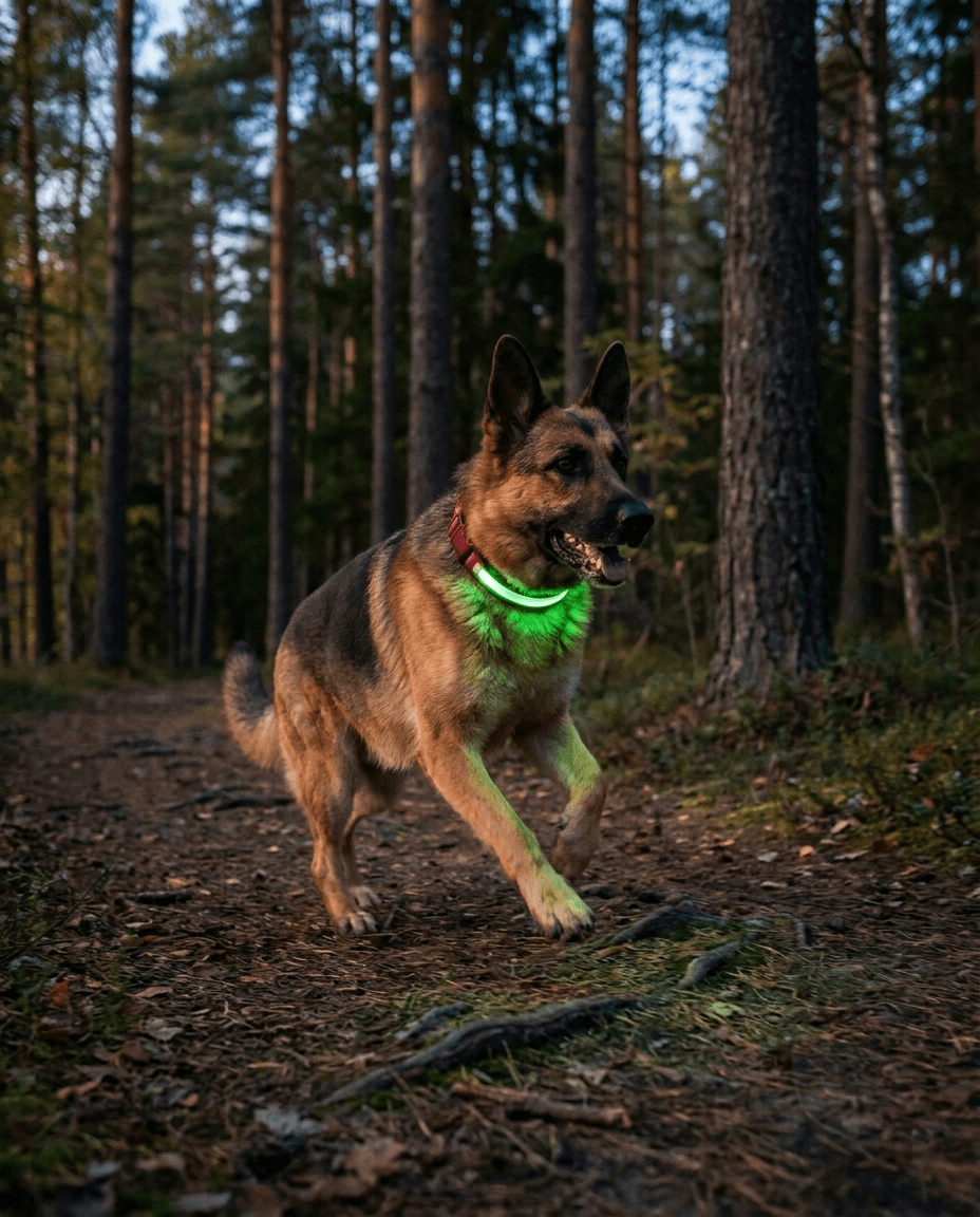 Collier LED USB Rechargeable pour Chien | Sécurité et Visibilité Nocturne