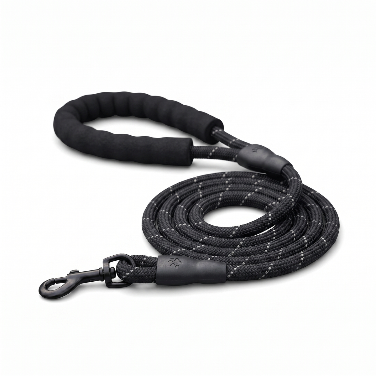 Laisse Chien Nylon Réfléchissante – Poignée Confort