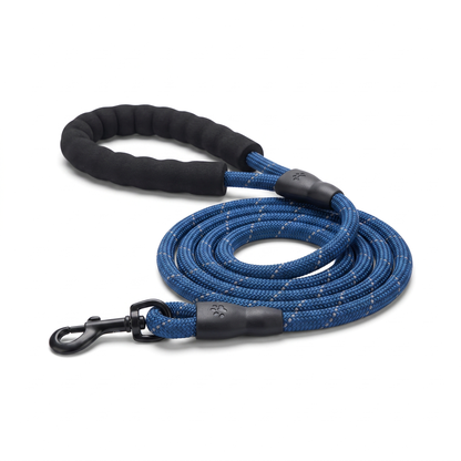 Laisse Chien Nylon Réfléchissante – Poignée Confort